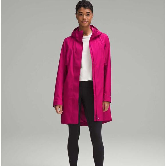 LULULEMON Rain Rebel Jacket Wild Berry Pink Sz 18 $228 - Picture 1 of 7